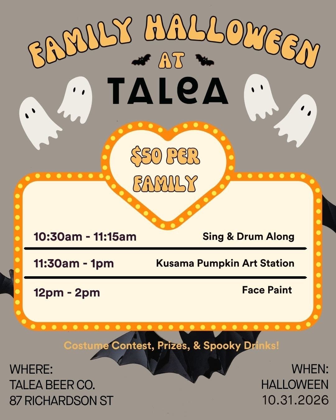 Family Friendly Halloween at TALEA! - Image 1