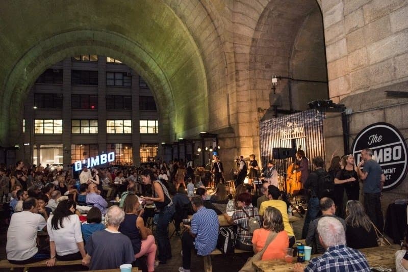 The Dumbo Archway Plaza under the Manhattan Bridge