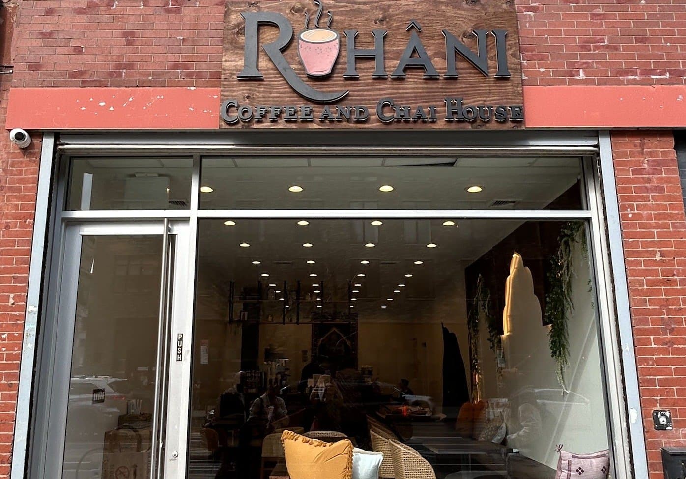 Ruhani Cafe, a coffee and chai house on Atlantic Avenue in Boerum Hill