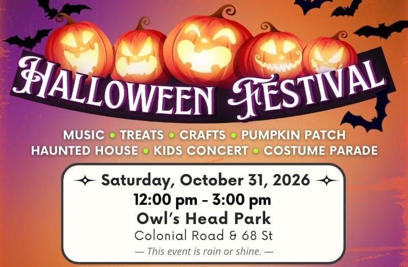 NIA Halloween Festival flyer: Saturday, October 31, 2026, no
