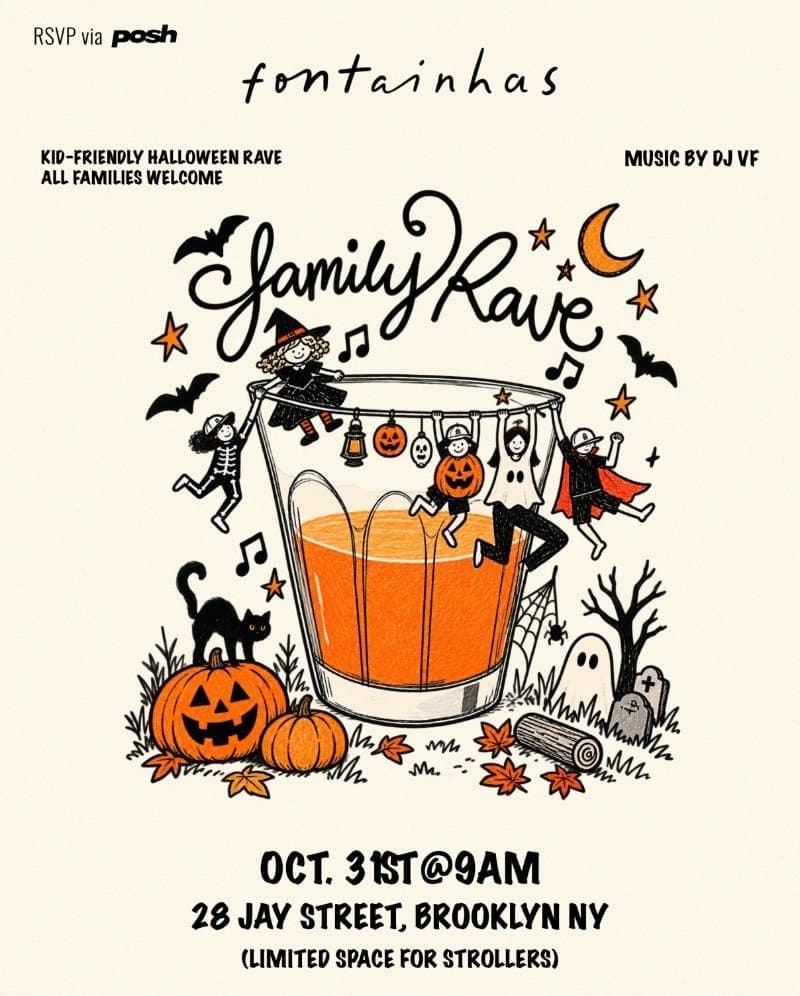 Fontainhas Halloween Family Rave flyer, Saturday, October 31