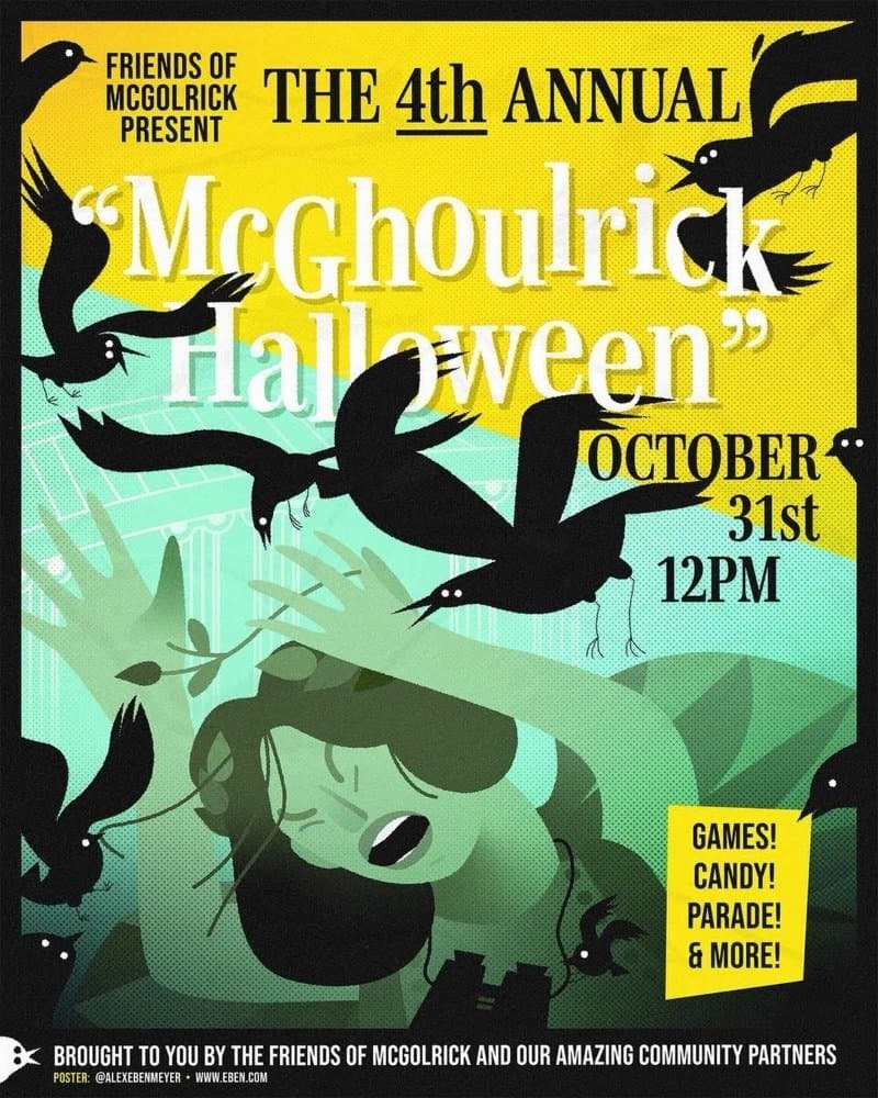 Flyer for the 4th Annual McGhoulrick Halloween at McGolrick