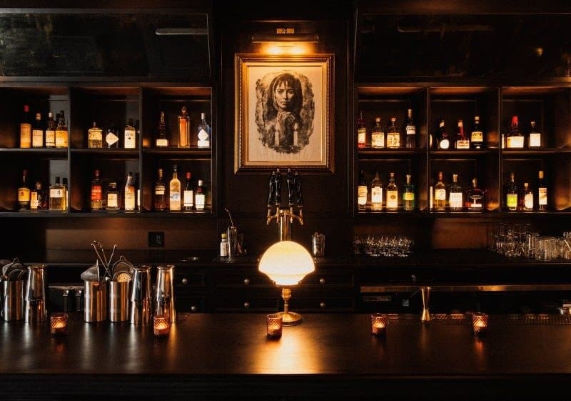 The bar at Booth’s Extra Fine steakhouse on South 2nd Street in Williamsburg