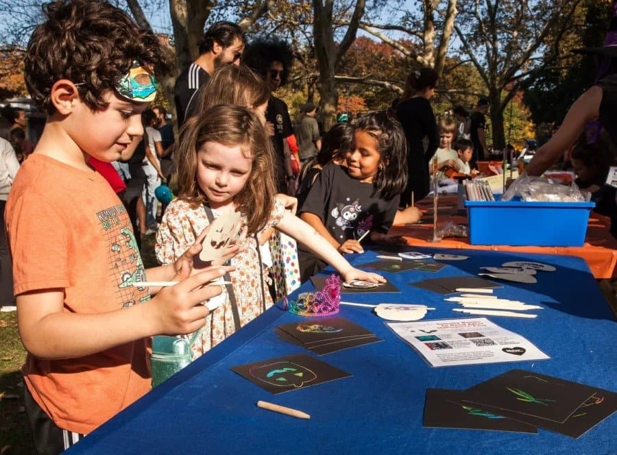 Kids in costume at Halloween Fest in Fort Greene Park