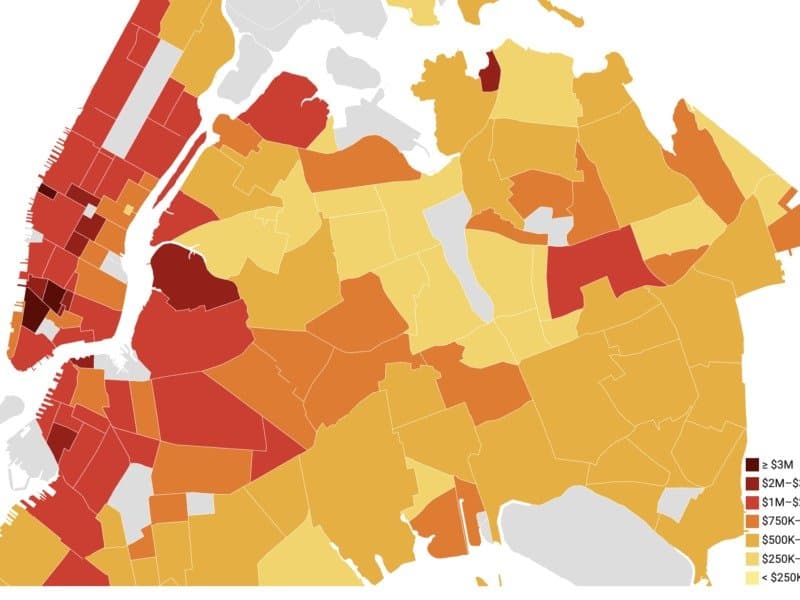 Two Brooklyn neighborhoods in the top 10 NYC most expensive neighborhoods in Q1 2026